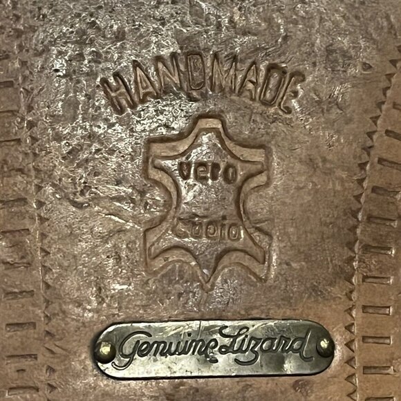 Botticelli Mens Sz 8.5 Vintage Brown Loafers With Buckle Made Of Genuine Lizard main image 3